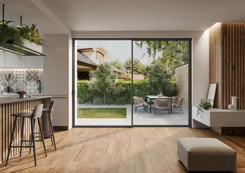 Sliding Door Satisfies Slim Sightlines Stipulation